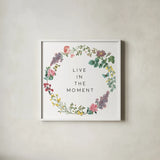 Victorian Garden Bright V by Wild Apple Portfolio. Shown in a crisp white glass frame for a clean and minimalist style. Available as an archival giclee rolled canvas, fine art paper, or poster print. SKU 77665a.
