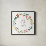Victorian Garden Bright VI by Wild Apple Portfolio. Shown in a sleek black glass frame for a contemporary gallery look. Available as an archival giclee rolled canvas, fine art paper, or poster print. SKU 77666a.