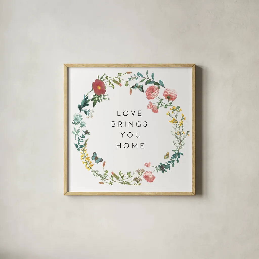 Victorian Garden Bright VI by Wild Apple Portfolio. Shown in a natural wood glass frame for a timeless modern aesthetic. Available as an archival giclee rolled canvas, fine art paper, or poster print. SKU 77666a.