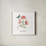 Victorian Garden Bright VII by Wild Apple Portfolio. Shown in a crisp white glass frame for a clean and minimalist style. Available as an archival giclee rolled canvas, fine art paper, or poster print. SKU 77667a.