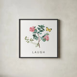 Victorian Garden Bright VIII by Wild Apple Portfolio. Shown in a sleek black glass frame for a contemporary gallery look. Available as an archival giclee rolled canvas, fine art paper, or poster print. SKU 77668a.