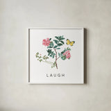 Victorian Garden Bright VIII by Wild Apple Portfolio. Shown in a crisp white glass frame for a clean and minimalist style. Available as an archival giclee rolled canvas, fine art paper, or poster print. SKU 77668a.
