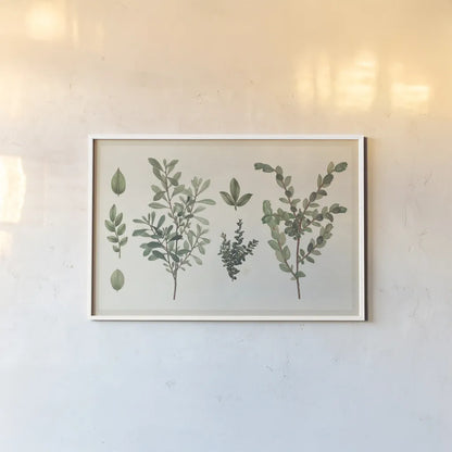 Victorian Garden Chart I by Wild Apple Portfolio. shown as a paper print in a white frame. Available as a archival giclee rolled canvas, fine art paper, or poster print. SKU 69181i.