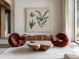 Victorian Garden Chart II by Wild Apple Portfolio. Shown as extra-large giant wall art in a modern living room. Available as an archival giclee rolled canvas, fine art paper, or poster print. SKU 69182a.