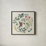 Victorian Garden II by Wild Apple Portfolio. Shown in a sleek black glass frame for a contemporary gallery look. Available as an archival giclee rolled canvas, fine art paper, or poster print. SKU 46806a.