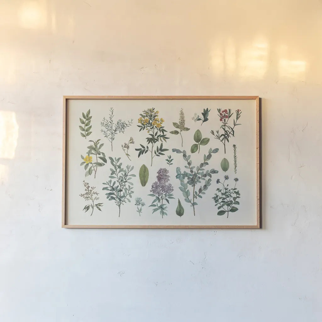 Victorian Garden IV by Wild Apple Portfolio. shown as a paper print in a natural frame. Available as a archival giclee rolled canvas, fine art paper, or poster print. SKU 46808i.
