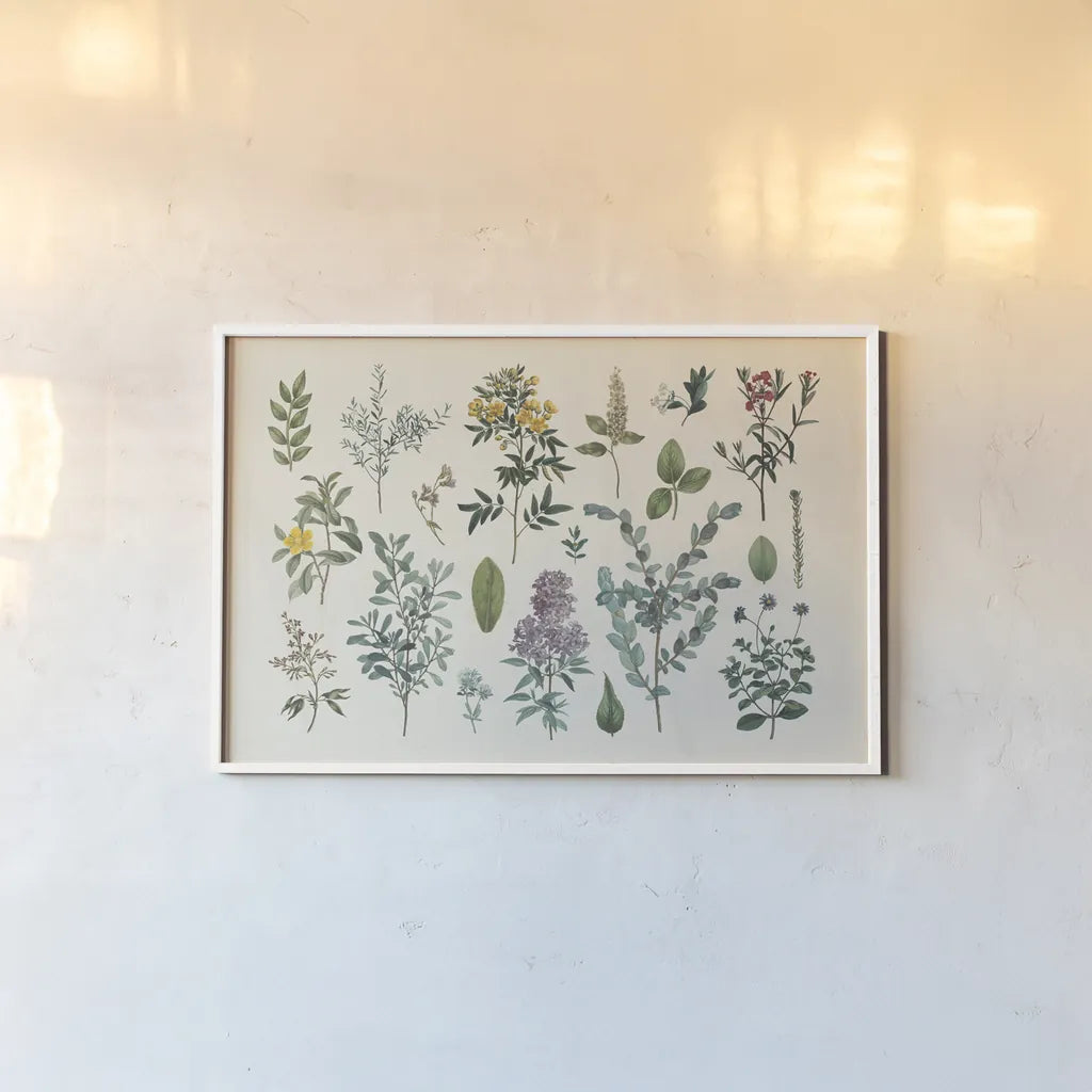 Victorian Garden IV by Wild Apple Portfolio. shown as a paper print in a white frame. Available as a archival giclee rolled canvas, fine art paper, or poster print. SKU 46808i.