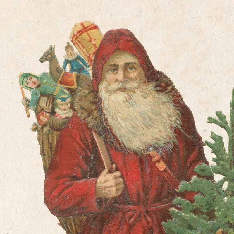 Victorian Santa I by Wild Apple Portfolio. SKU 57211a. Archival Giclee Fine art print for wall decor.