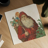 Victorian Santa I by Wild Apple Portfolio. Shown as a detailed flat fine art print, highlighting archival giclee quality. Available as an archival giclee rolled canvas, fine art paper, or poster print. SKU 57211a.