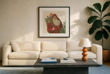 Victorian Santa I by Wild Apple Portfolio. Displayed in a glass frame with matte in a clean modern living room. Available as an archival giclee rolled canvas, fine art paper, or poster print. SKU 57211a.