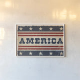 Vintage America by Wild Apple Portfolio. shown as a paper print in a white frame. Available as a archival giclee rolled canvas, fine art paper, or poster print. SKU 102828i.