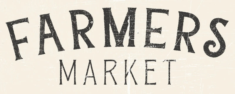 Vintage Farmers Market Sign by Wild Apple Portfolio