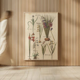 Vintage Florilegium III by Wild Apple Portfolio. shown as over sized large wall art. Available as an archival giclee rolled canvas, fine art paper, or poster print. SKU 45409h.