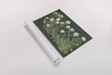 Vintage Flowers on Green by Wild Apple Portfolio. shown as a rolled paper print. Available as archival giclee rolled canvas, fine art paper, or poster print. SKU 86643i.