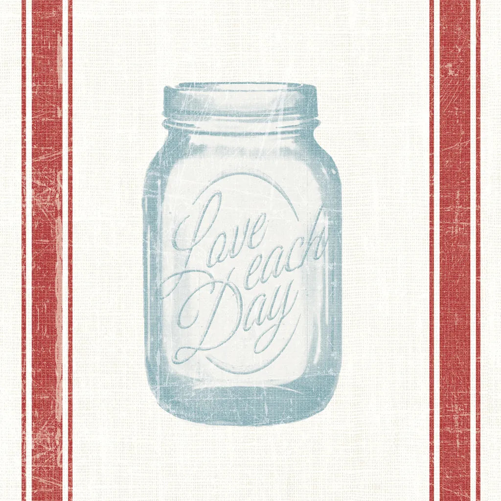 Vintage Mason Jar I by Wild Apple Portfolio. SKU 57422a. Archival Giclee Fine art print for wall decor.
