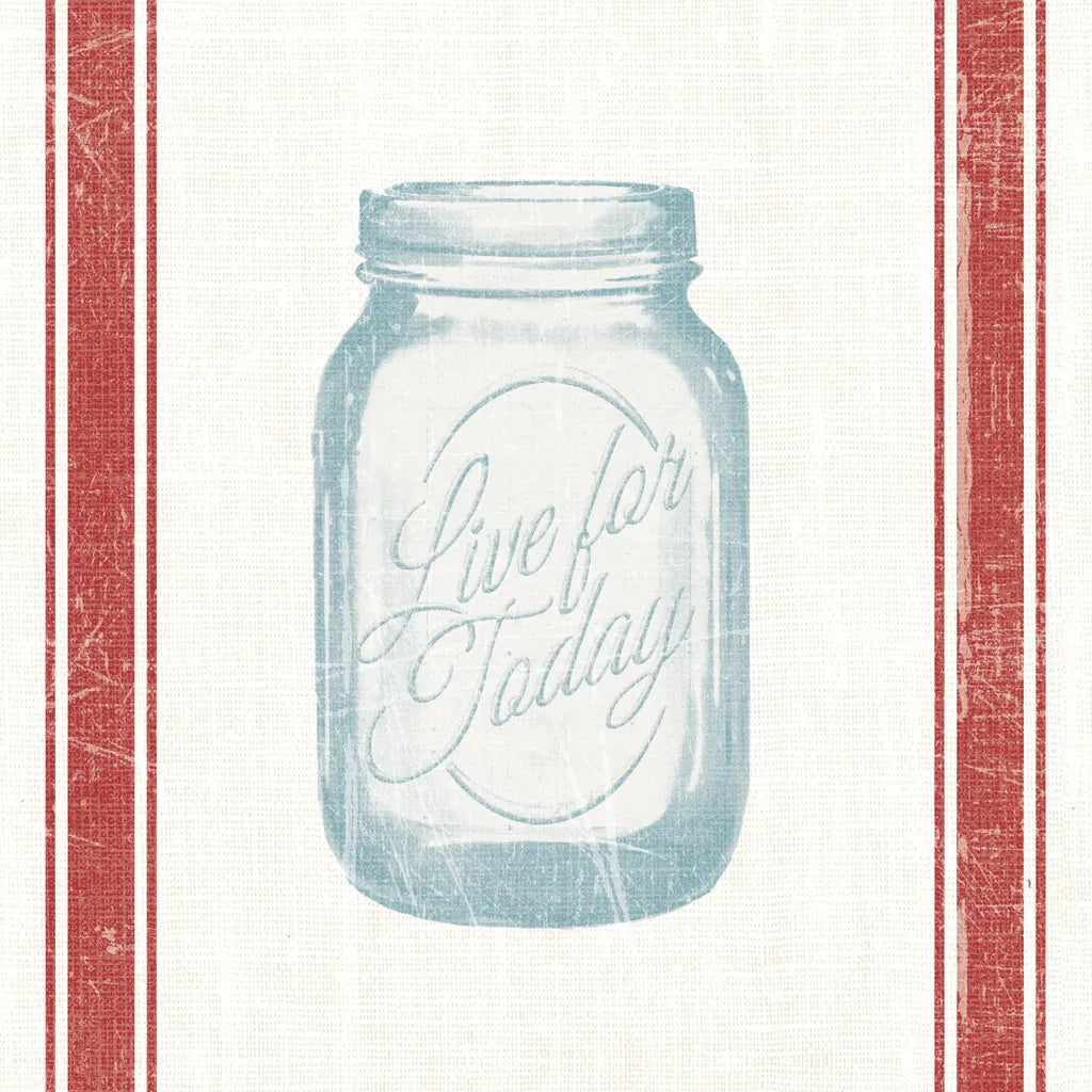 Vintage Mason Jar II by Wild Apple Portfolio. SKU 57423a. Archival Giclee Fine art print for wall decor.