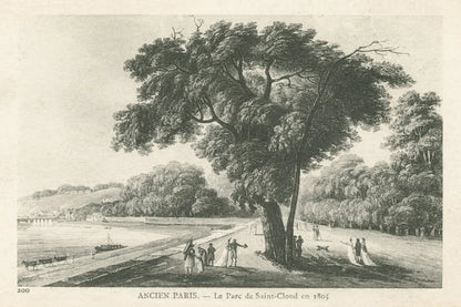 Vintage Paris Postcard II by Wild Apple Portfolio. SKU 78853i. Archival Giclee Fine art print for wall decor.