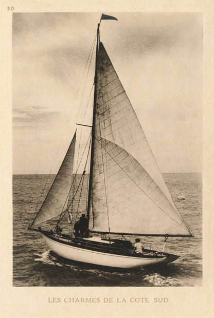 Vintage Sailing II No Stamp by Wild Apple Portfolio. SKU 86055h. Archival Giclee Fine art print for wall decor.