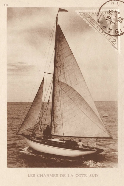 Vintage Sailing II Sepia by Wild Apple Portfolio. SKU 47262h. Archival Giclee Fine art print for wall decor.