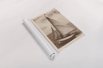 Vintage Sailing II Sepia by Wild Apple Portfolio. shown as a rolled paper print. Available as archival giclee rolled canvas, fine art paper, or poster print. SKU 47262h.