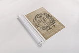 Vintage Seal III Antique Border v3 by Wild Apple Portfolio. shown as a rolled paper print. Available as archival giclee rolled canvas, fine art paper, or poster print. SKU 47832h.
