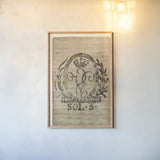 Vintage Seal III Antique Border v3 by Wild Apple Portfolio. shown as a paper print in a natural frame. Available as a archival giclee rolled canvas, fine art paper, or poster print. SKU 47832h.