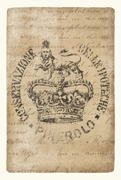 Vintage Seal IV Antique Border v3 by Wild Apple Portfolio. SKU 47833h. Archival Giclee Fine art print for wall decor.