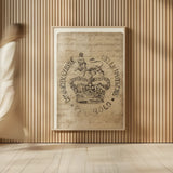 Vintage Seal IV Antique Border v3 by Wild Apple Portfolio. shown as over sized large wall art. Available as an archival giclee rolled canvas, fine art paper, or poster print. SKU 47833h.