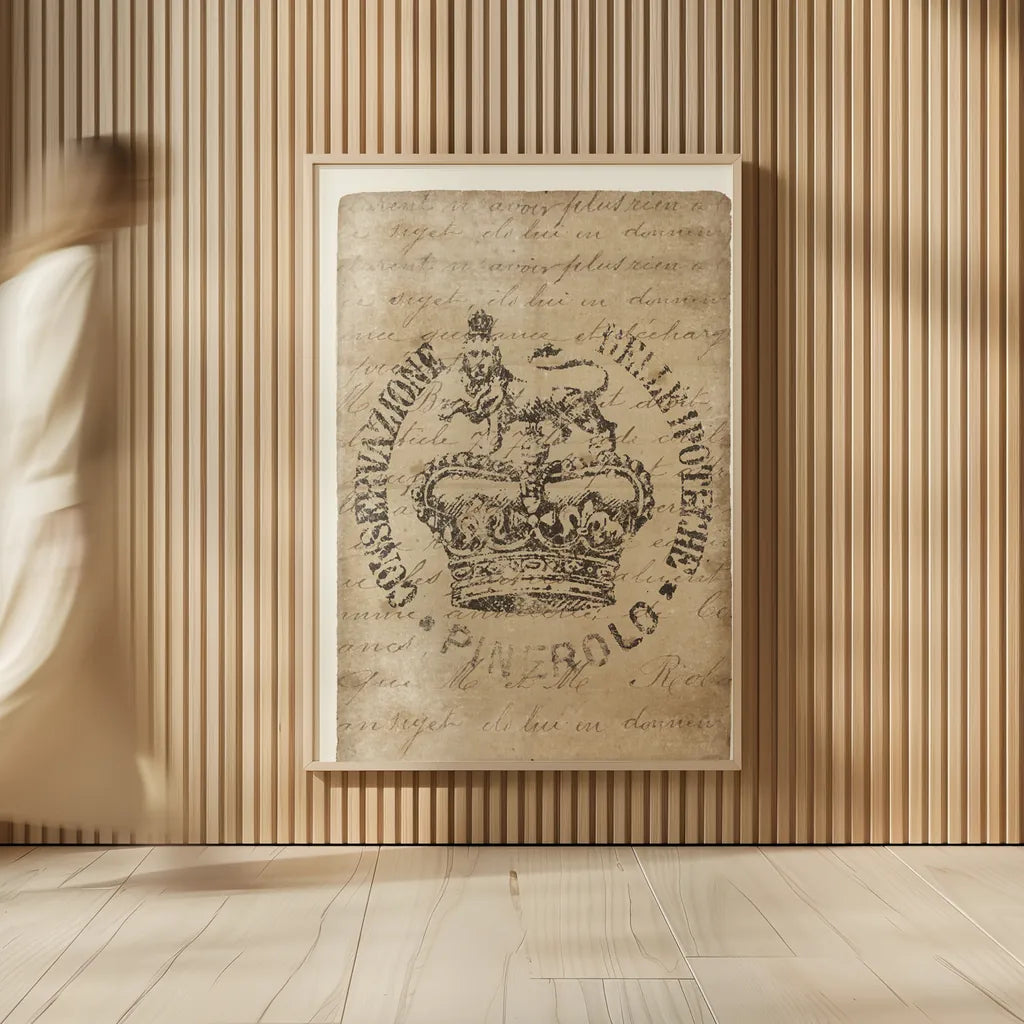 Vintage Seal IV Antique Border v3 by Wild Apple Portfolio. shown as over sized large wall art. Available as an archival giclee rolled canvas, fine art paper, or poster print. SKU 47833h.