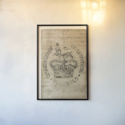 Vintage Seal IV Antique Border v3 by Wild Apple Portfolio. shown as a paper print in a black flame. Available as a archival giclee rolled canvas, fine art paper, or poster print. SKU 47833h.