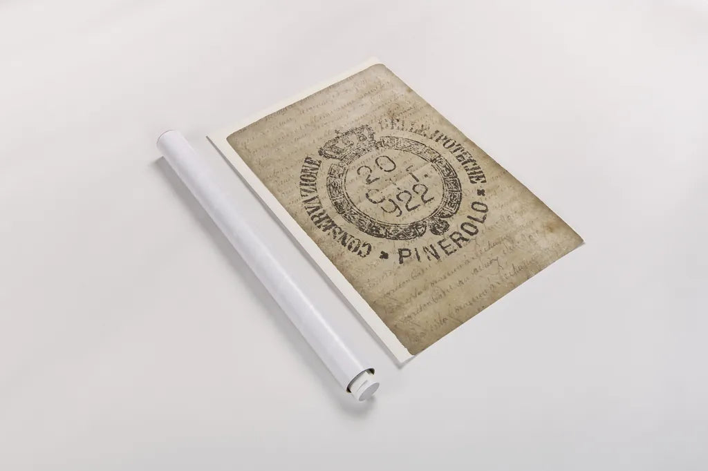 Vintage Seal IX Antique Border v3 by Wild Apple Portfolio. shown as a rolled paper print. Available as archival giclee rolled canvas, fine art paper, or poster print. SKU 47835h.