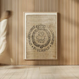 Vintage Seal IX Antique Border v3 by Wild Apple Portfolio. shown as over sized large wall art. Available as an archival giclee rolled canvas, fine art paper, or poster print. SKU 47835h.