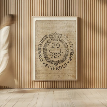 Vintage Seal IX Antique Border v3 by Wild Apple Portfolio. shown as over sized large wall art. Available as an archival giclee rolled canvas, fine art paper, or poster print. SKU 47835h.