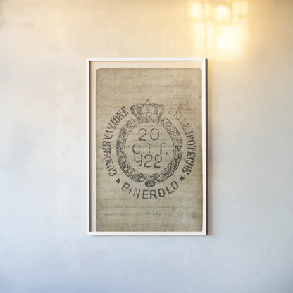 Vintage Seal IX Antique Border v3 by Wild Apple Portfolio. shown as a paper print in a white frame. Available as a archival giclee rolled canvas, fine art paper, or poster print. SKU 47835h.