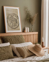 Vintage Seal VI Antique Border v3 by Wild Apple Portfolio. shown as a paper print in a natural frame. Available as a archival giclee rolled canvas, fine art paper, or poster print. SKU 47834h.