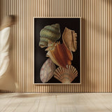 Vintage Shell Toss I by Wild Apple Portfolio. shown as over sized large wall art. Available as an archival giclee rolled canvas, fine art paper, or poster print. SKU 104825h.