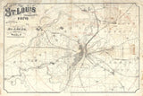 Vintage St Louis Map v2 by Wild Apple Portfolio. SKU 68692i. Archival Giclee Fine art print for wall decor.