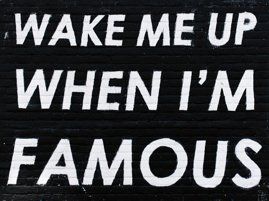 Wake Me When Famous by Wild Apple Portfolio