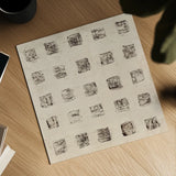 Warm Squares by Wild Apple Portfolio. Shown as a detailed flat fine art print, highlighting archival giclee quality. Available as an archival giclee rolled canvas, fine art paper, or poster print. SKU 82196a.
