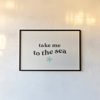 Wave Words I by Wild Apple Portfolio. shown as a paper print in a black flame. Available as a archival giclee rolled canvas, fine art paper, or poster print. SKU 86638i.