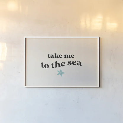 Wave Words I by Wild Apple Portfolio. shown as a paper print in a white frame. Available as a archival giclee rolled canvas, fine art paper, or poster print. SKU 86638i.