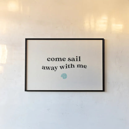 Wave Words II by Wild Apple Portfolio. shown as a paper print in a black flame. Available as a archival giclee rolled canvas, fine art paper, or poster print. SKU 86639i.