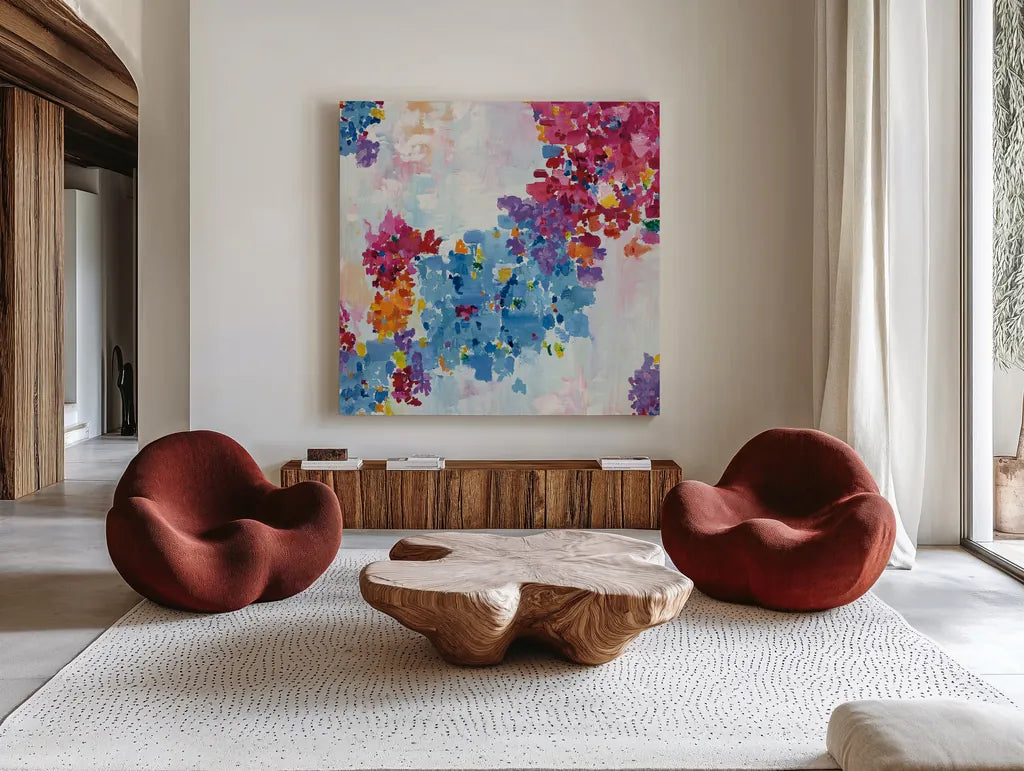 What Dreams Look Like by Wild Apple Portfolio. Shown as extra-large giant wall art in a modern living room. Available as an archival giclee rolled canvas, fine art paper, or poster print. SKU 21234a.