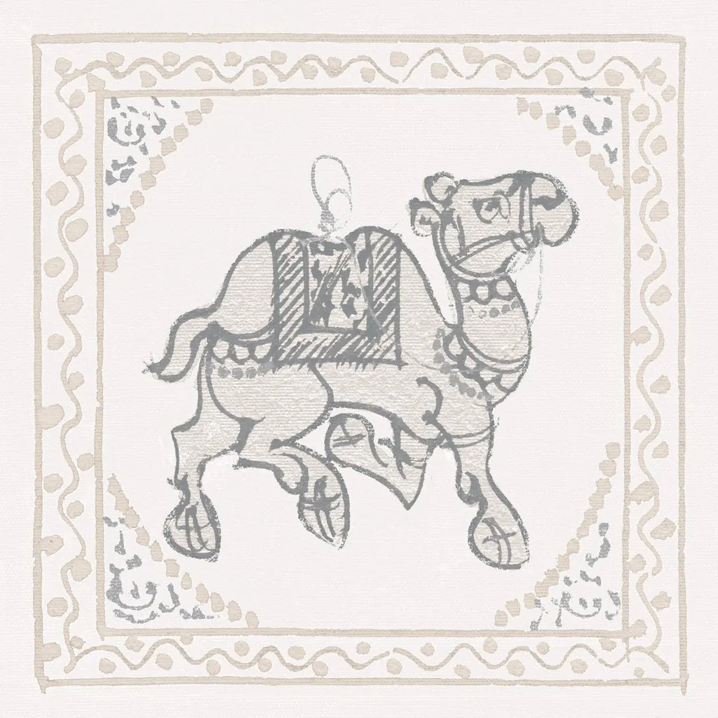 Winter Caravan Camel by Wild Apple Portfolio. SKU 56842a. Archival Giclee Fine art print for wall decor.