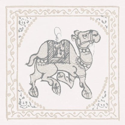 Winter Caravan Camel by Wild Apple Portfolio. SKU 56842a. Archival Giclee Fine art print for wall decor.