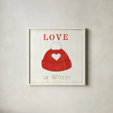 Winter Sentiments IV by Wild Apple Portfolio. Shown in a crisp white glass frame for a clean and minimalist style. Available as an archival giclee rolled canvas, fine art paper, or poster print. SKU 35543a.