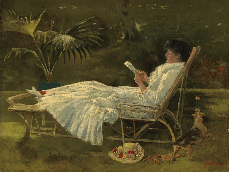 Woman Reading Outside by Wild Apple Portfolio