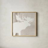 Woodland Animal III by Wild Apple Portfolio. Shown in a natural wood glass frame for a timeless modern aesthetic. Available as an archival giclee rolled canvas, fine art paper, or poster print. SKU 43122a.