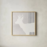 Woodland Animal IV by Wild Apple Portfolio. Shown in a natural wood glass frame for a timeless modern aesthetic. Available as an archival giclee rolled canvas, fine art paper, or poster print. SKU 43123a.