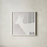 Woodland Animal IV by Wild Apple Portfolio. Shown in a crisp white glass frame for a clean and minimalist style. Available as an archival giclee rolled canvas, fine art paper, or poster print. SKU 43123a.